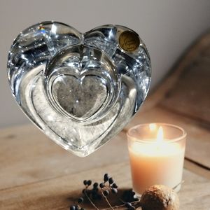 Cristal D’Arques Lead Crystal Heart Shaped Votive Holder made in France